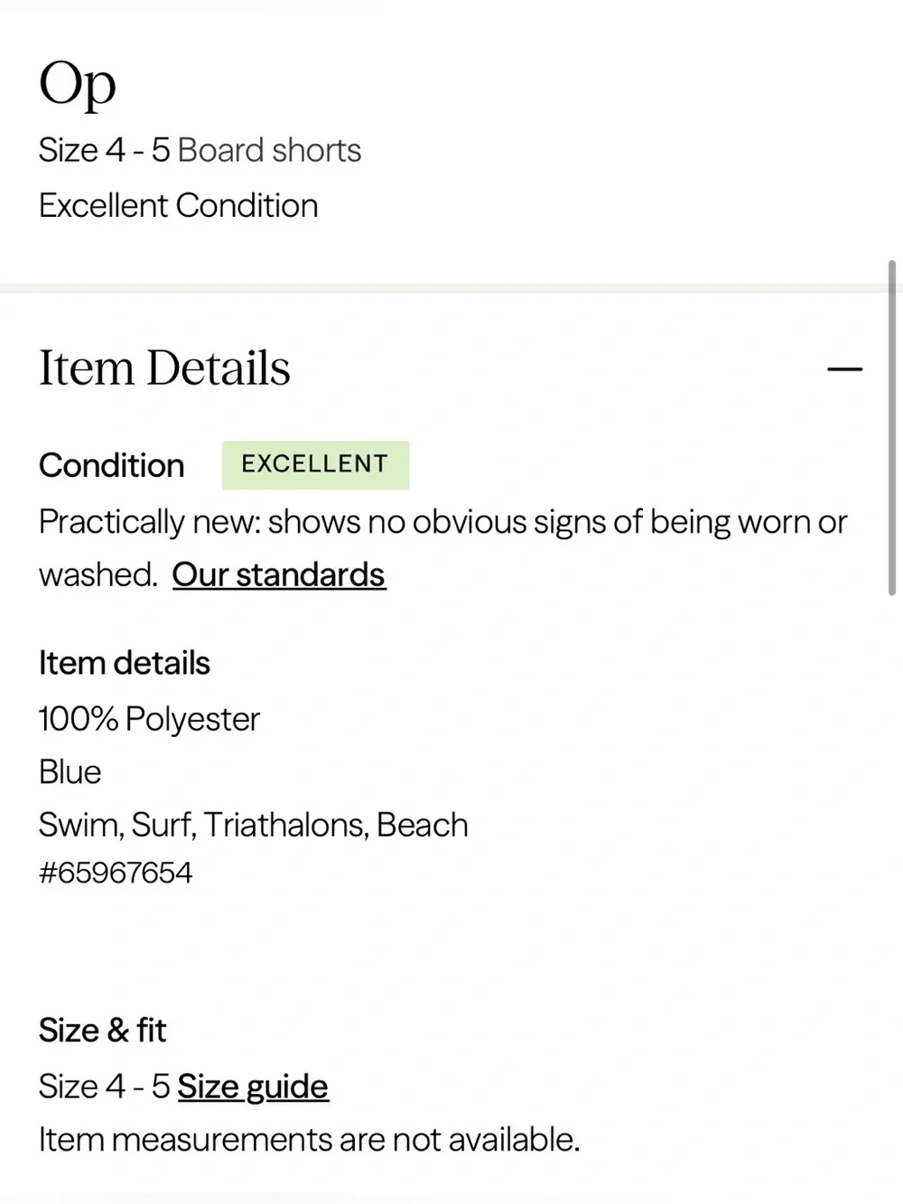 OP Kids Navy Blue Swim Trunks Board Shorts with White Trim Lime Green Tie